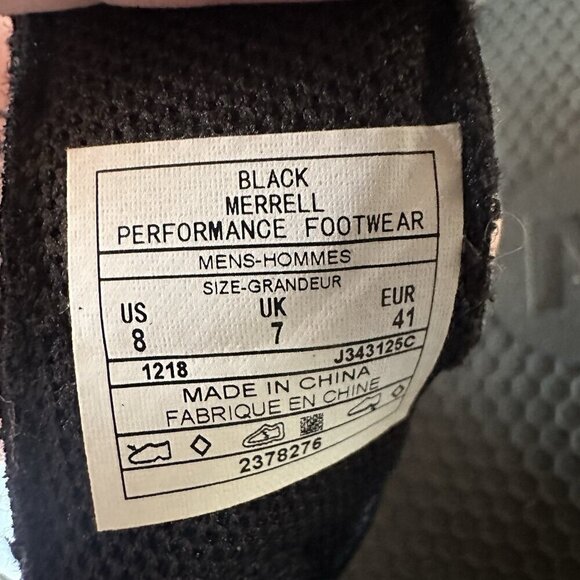 Merrell Sandals Performance Size 8 Hook And Loop Black - Picture 6 of 6
